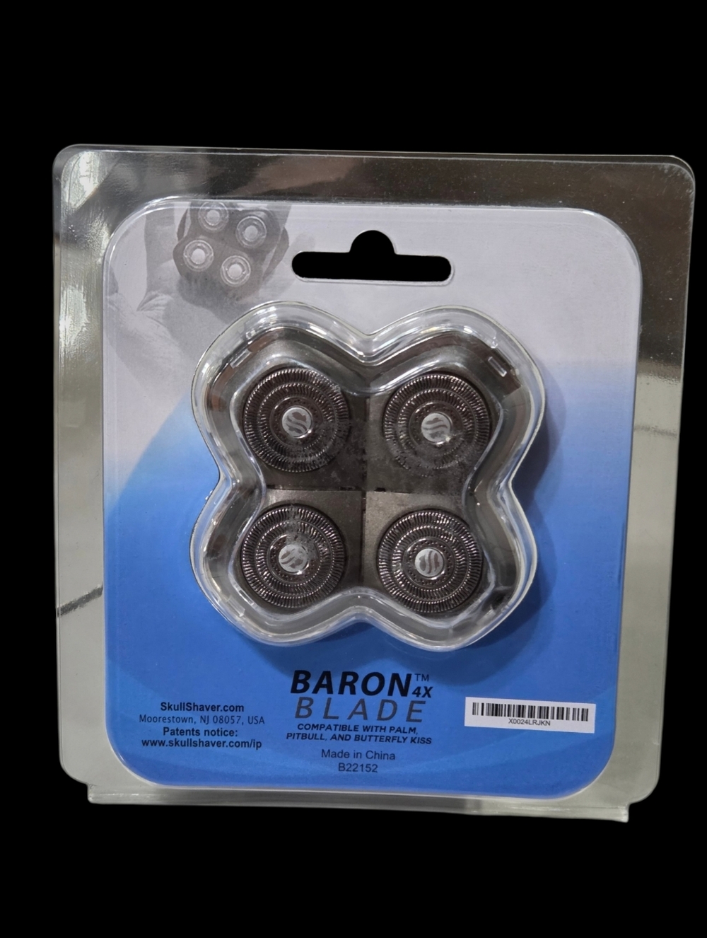 Skull Shaver Baron Blade 4X Replacement Head New B22152 Mens Accessory Grooming